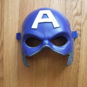 Captain America Kids Mask Blue White Velcro Strap